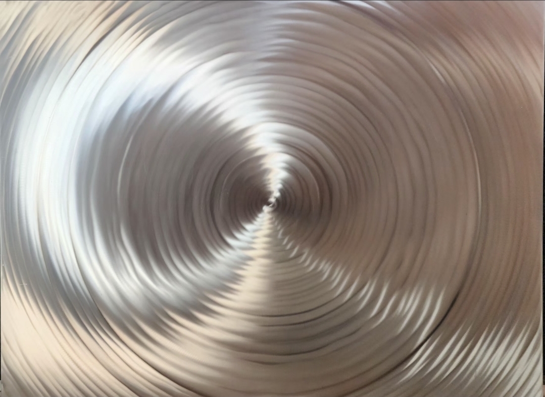 Abstract No. 2 — Ground and Burnished Aluminum, Sealed with an Automotive Clear Coat