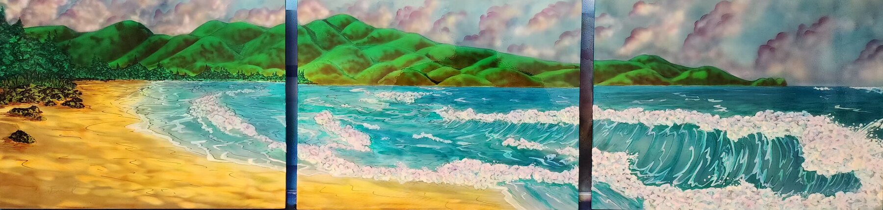 Landscapes No. 5 — Ground and Burnished Aluminum, Candy Paints, Sealed with an Automotive Clear Coat