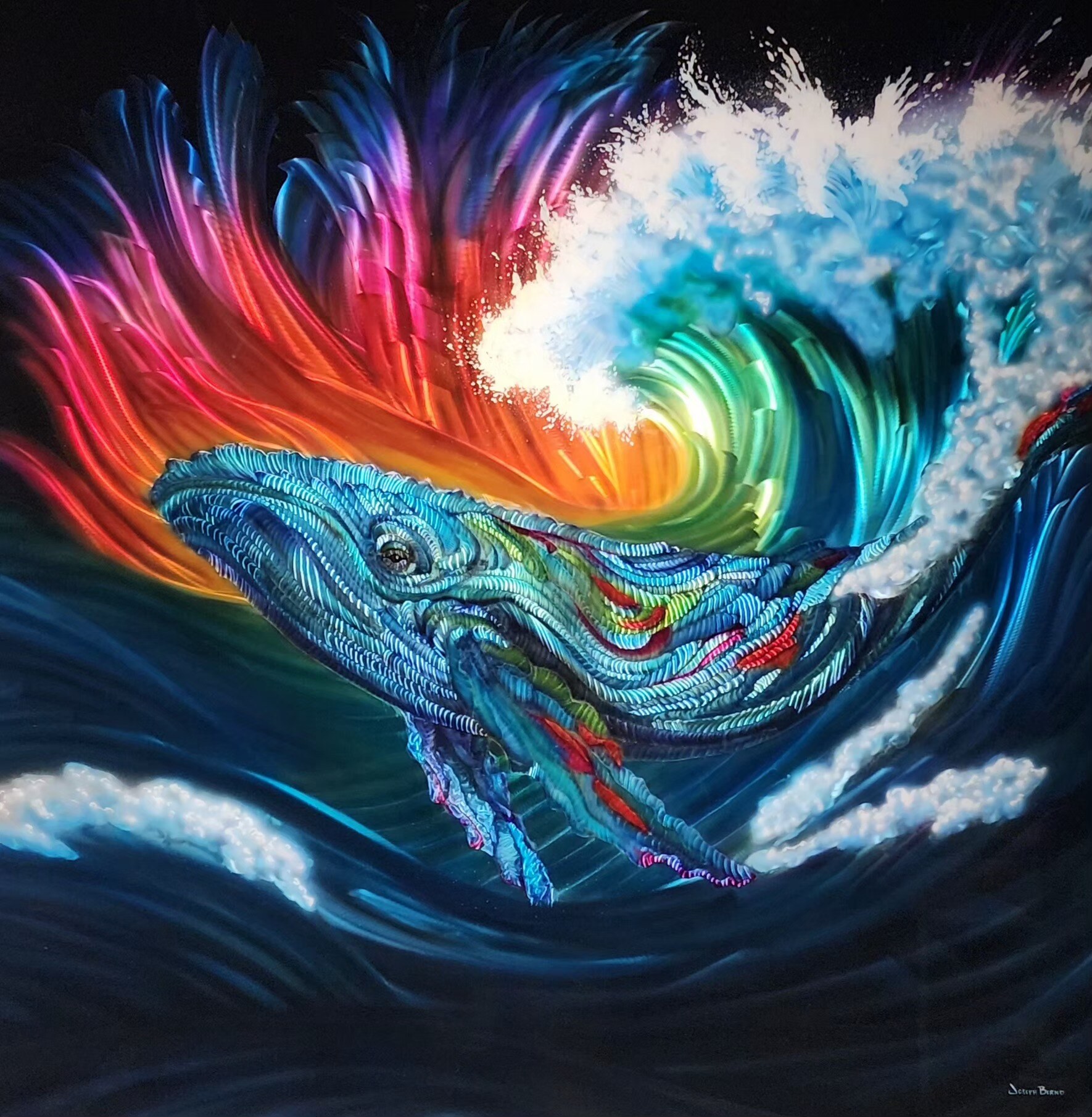 Fantasia — Ground and Burnished Aluminum, Candy Paints, Sealed with an Automotive Clear Coat