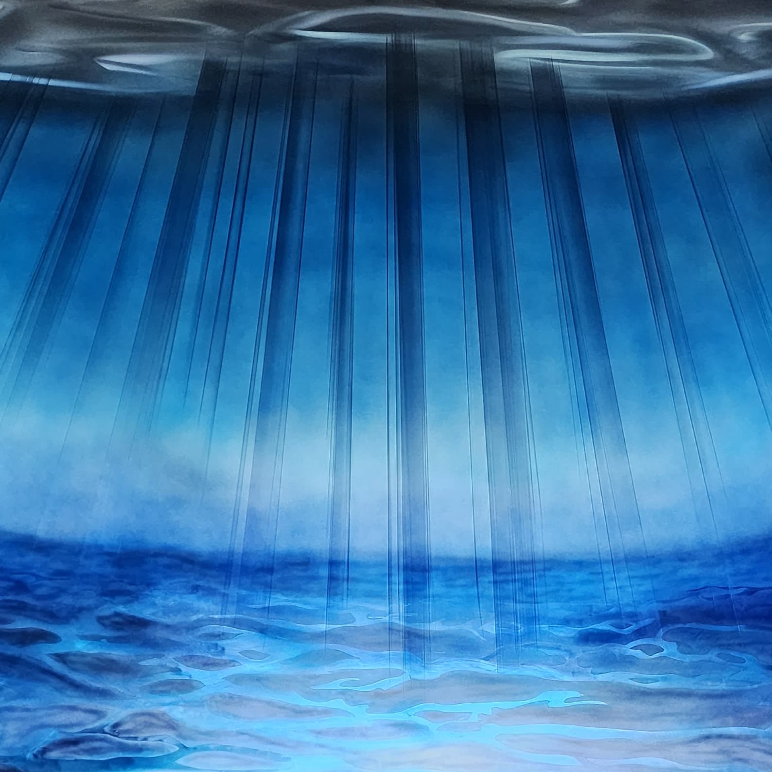 Underwater No. 2 — Ground and Burnished Aluminum, Candy Paints, Sealed with an Automotive Clear Coat