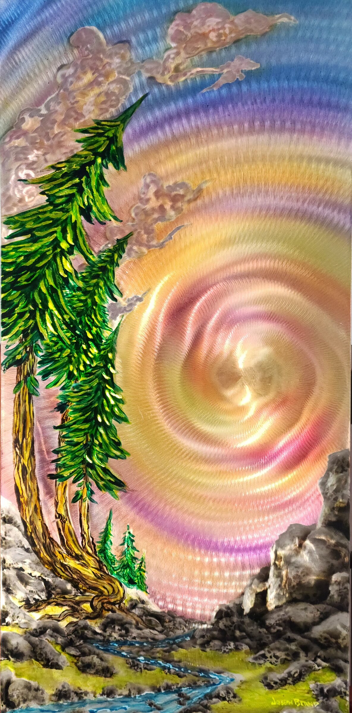 Turning Sky — Ground and Burnished Aluminum, Candy Paints, Sealed with an Automotive Clear Coat