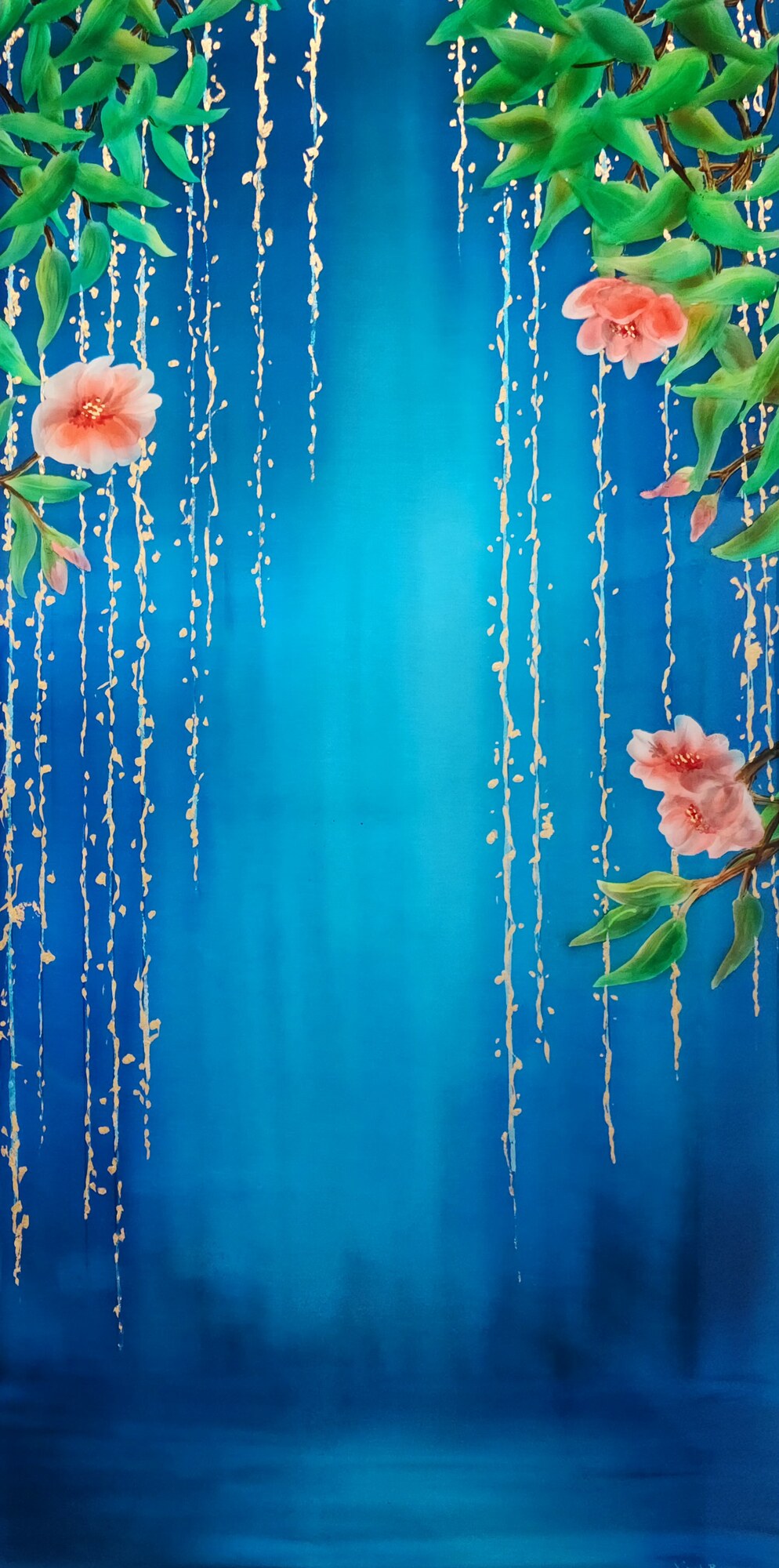 Flowers No. 5 — Ground and Burnished Aluminum, Candy Paints, Gold Leaf, Sealed with an Automotive Clear Coat