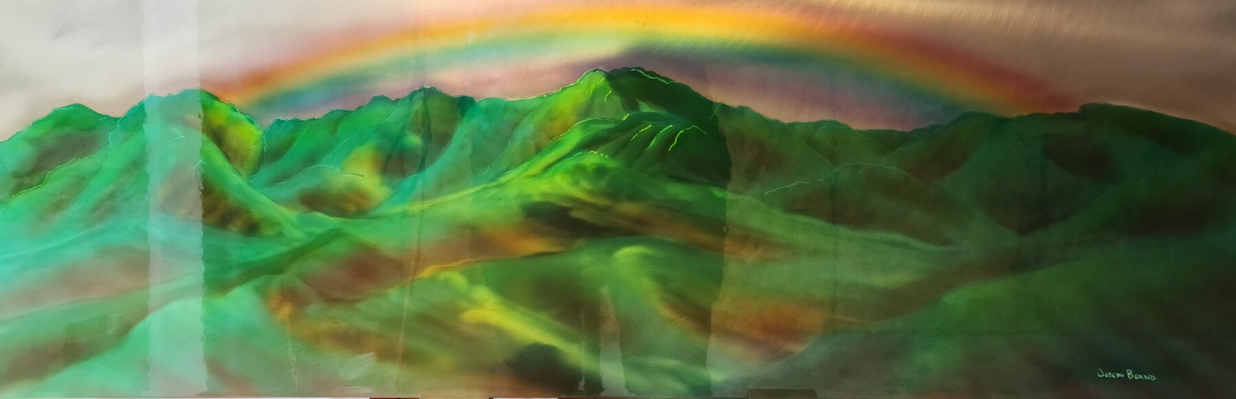 Landscapes No. 4 — Ground and Burnished Aluminum, Candy Paints, Sealed with an Automotive Clear Coat
