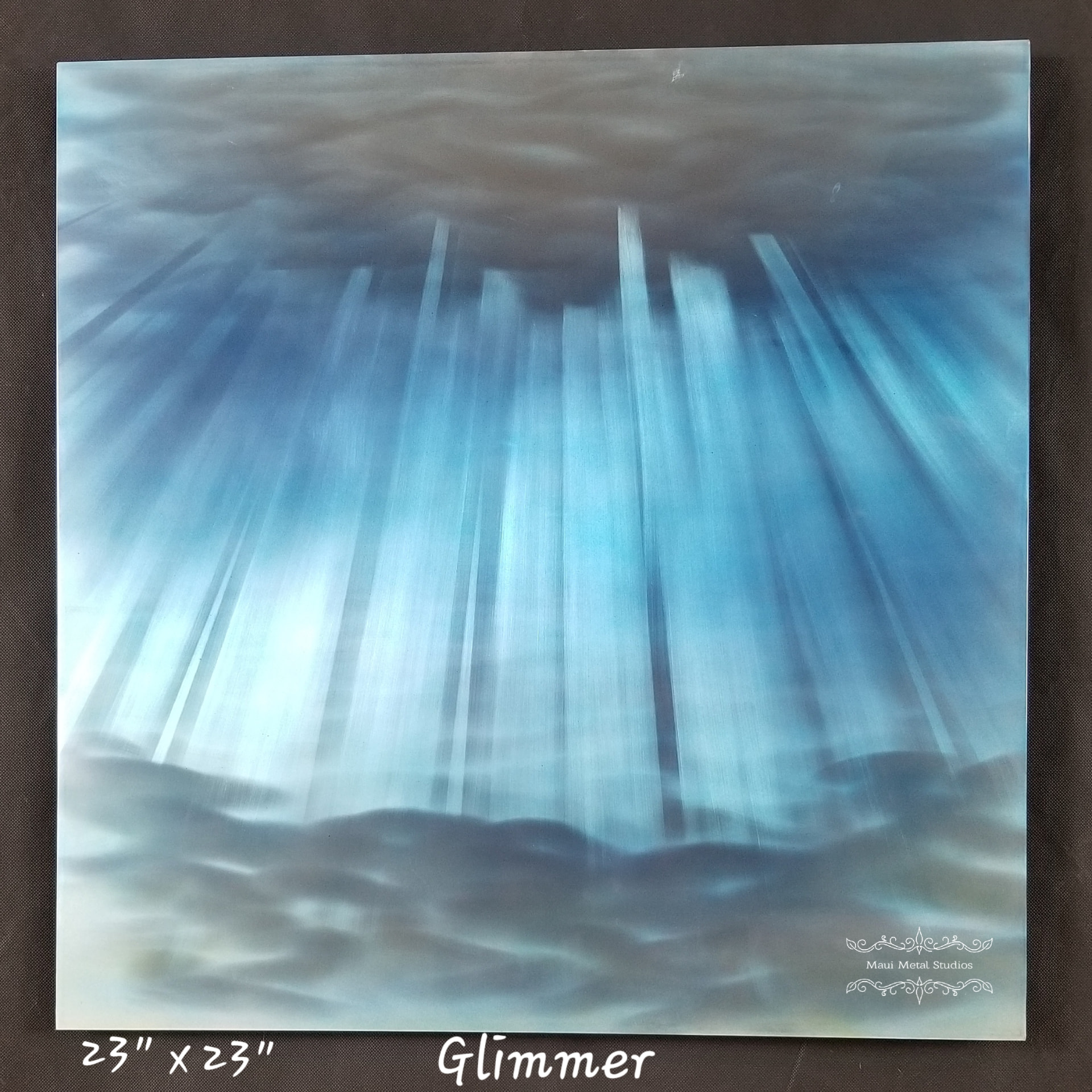 Glimmer — Ground and Burnished Aluminum, Sealed with an Automotive Clear Coat